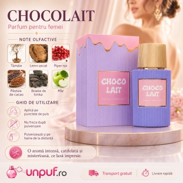 Parfum Arăbesc Choco Lait Paris Corner 100 ml, Apă de Parfum Damă, Aromă Oriental Vanilată, Gurmandă, Cacao, Măr, Oud, Tămâie și Mosc Alb - Img 9
