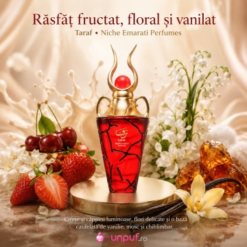 Parfum Arabesc Damă Lattafa Taraf Niche Emarati Perfumes, Eau de Parfum 100 ml, Floral Fructat Dulce, Căpșuni, Cireșe - Img 6