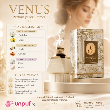 Parfum Arăbesc Damă Venus De Milo French Avenue 100 ml, Apă de Parfum, Inspirat de Stellar Times Louis Vuitton, Aromă Florală Luminoasă și Catifelată cu Flori Albe, Citrice, Vanilie, Caramel, Mosc, Note Pudrate, Ambră, Lemn de Cedru și Note Calde - Img 9