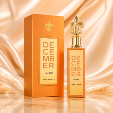 Parfum Arăbesc December Ambar 100 ml Paris Corner, Apă de Parfum Unisex Damă și Bărbat, Aromă Oriental Ambrată, Caldă, Balsamică, Vanilată și Rafinată, Inspirată de Ambre Supermassive