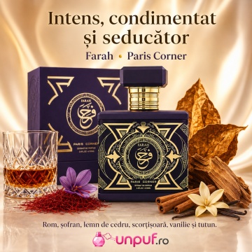 Parfum Arăbesc Farah Paris Corner 100 ml, Extract de Parfum Unisex Damă și Bărbat, Aromă Oriental Florală, Dulce, Elegantă, Intensă și Seducătoare, Citrice, Fructe Dulci, Flori Albe, Mosc și Vanilie - Img 3