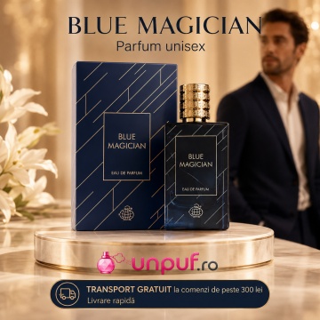 Parfum Arăbesc Fragrance World Blue Magician 100 ml, Apă de Parfum Unisex, Damă și Bărbat, Aromă Acvatic Proaspătă cu Note Marine, Bergamotă, Grepfrut, Lavandă, Note Ozonice, Salvie, Cedru, Ambroxan și Mosc - Img 10