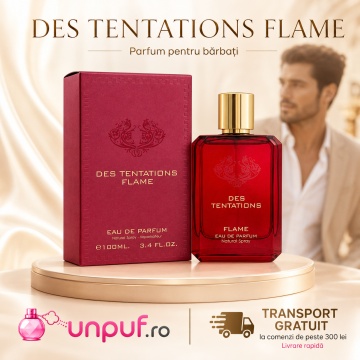 Parfum Arăbesc Fragrance World Des Tentations Flame 100 ml, Apă de Parfum Bărbați, Aromă Oriental Condimentată, Intensă și Seducătoare, cu Note de Citrice, Piper, Scorțișoară, Condimente Calde, Cedru, Rășini, Patchouli, Ambră, Mosc și Vanilie - Img 10