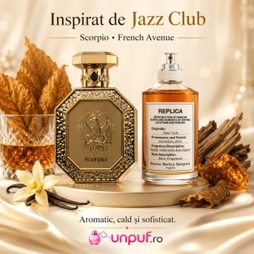 Parfum Arăbesc Genesis Scorpio French Avenue 90 ml, Apă de Parfum Unisex, Damă și Bărbat, Inspirat Jazz Club, Aromă Aromatic Orientală Caldă și Sofisticată cu Citrice, Rom, Condimente, Tutun, Acord Aromatic, Vanilie, Lemn, Balsamic, Lemn de Cedru, Ambră ș - Img 8