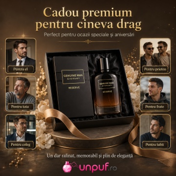 Parfum Arăbesc Genuine Man Giovany Reserve Fragrance World 100 ml, Apă de Parfum Bărbat, Aromă Lemnos Ambrată cu Iris, Whisky, Bergamotă, Castan, Cacao, Lavandă, Cedru, Patchouli și Ambră - Img 7