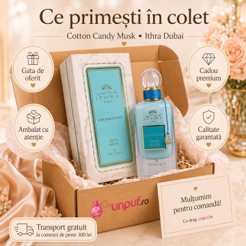 Parfum Arăbesc Ithra Dubai Musk Cotton Candy Ard Al Zaafaran 100 ml, Apă de Parfum Unisex Damă și Bărbat, Aromă Gurmand Dulce, Vată de Zahăr, Caramel, Fructe Roșii, Mosc și Vanilie, Inspirată de Pink Sugar - Img 4
