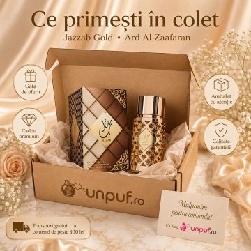 Parfum Arăbesc Jazzab Gold Ard Al Zaafaran 100 ml, Apă de Parfum Damă, Aromă Oriental Ambrată Inspirată de La Nuit Trésor - Img 4