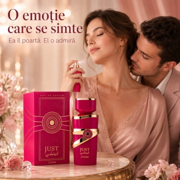 Parfum Arăbesc Just Lychee Fragrance World 100 ml, Apă de Parfum Damă, Aromă Floral Fructată cu Lici, Ananas, Caramel, Coacăză Neagră, Ambră, Lăcrămioară, Trandafir, Mosc, Mușchi și Vanilie - Img 5