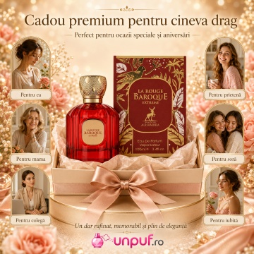 Parfum Arăbesc La Rouge Baroque Extreme Maison Alhambra EDP 100 ml Unisex, Inspirat Baccarat Rouge 540 Extrait, Aromă Oriental Florală cu Șofran, Migdală Amară, Iasomie, Cedru, Ambergris, Mosc și Ambră - Img 7