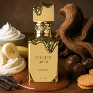Parfum Arabesc Lattafa Eclaire Banoffi EDP 100 ml Unisex, Damă și Bărbat, Aromă Gurmandă cu Banană, Caramel, Vanilie și Mosc - Img 11