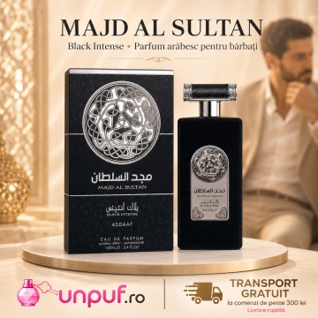 Parfum Arăbesc Lattafa Majd Al Sultan Black 100 ml, Apă de Parfum Bărbat, Aromă Lemnos Aromatică cu Bergamotă, Cardamom, Lavandă, Vanilie și Ambră - Img 9