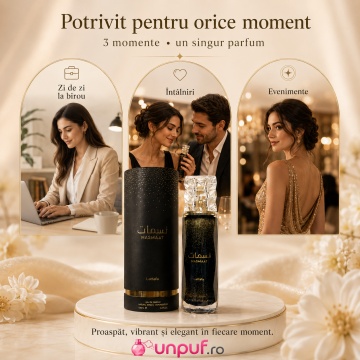 Parfum Arăbesc Lattafa Nasmaat 100 ml, Apă de Parfum Unisex, Aromă Fructată Florală cu Caise, Coacăze Negre, Ananas, Vanilie și Santal - Img 6