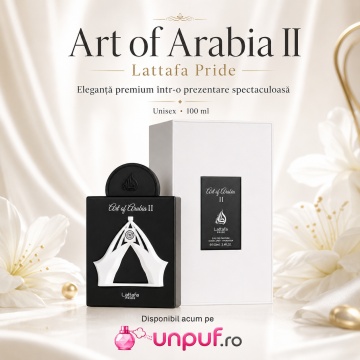 Parfum Arăbesc Lattafa Pride Art Of Arabia II EDP 100 ml Unisex, Aromă Lemnoasă Orientală cu Portocală, Șofran, Chihlimbar Uscat, Note Gurmande, Mosc, Lichen și Note Lemnoase - Img 10