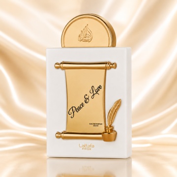 Parfum Arăbesc Lattafa Pride Peace & Love 100 ml, Apă de Parfum Damă, Aromă Elegantă Catifelată cu Bergamotă, Coacăze Negre, Migdală, Heliotrop, Vanilie și Lemn de Santal - Img 2