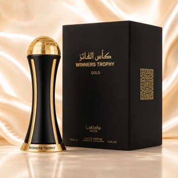 Parfum Arăbesc Lattafa Pride Winners Trophy Gold EDP 100 ml Unisex, Inspirat Luxul Modern, Aromă Florală cu Piper Roz, Prună, Iasomie, Trandafir, Mosc, Paciuli și Vanilie