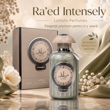 Parfum Arăbesc Lattafa Raed Intensely 100 ml, Apă de Parfum Bărbat, Aromă Citrică Lemnoasă cu Bergamotă, Cardamom, Piper Negru, Oud, Șofran și Vanilie - Img 10
