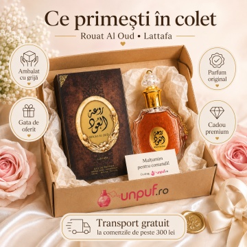 Parfum Arăbesc Lattafa Rouat Al Oud 100 ml, Apă de Parfum Unisex, Aromă Orientală cu Oud, Trandafir, Șofran, Ambră, Cardamom și Condimente - Img 4