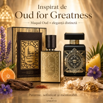 Parfum Arăbesc Maqaal Oud Ard Al Zaafaran 50 ml, Apă de Parfum Unisex Damă și Bărbat, Aromă Oriental Oud Lemnoasă Inspirată de Oud for Greatness - Img 8