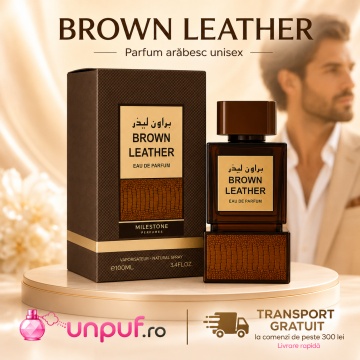 Parfum Arăbesc Milestone Brown Leather EDP 100 ml Unisex, Inspirat Tuscan Leather, Aromă Piele Lemnoasă cu Cardamom, Piper, Șofran, Piele, Lemn Cald, Trandafir, Paciuli, Ambră și Mosc - Img 10