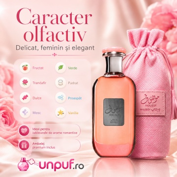 Parfum Arăbesc Mousuf Wardi Ard Al Zaafaran 100 ml, Apă de Parfum Damă, Aromă Oriental Floral Lemnoasă cu Citrice, Fructe Dulci, Trandafir, Mosc și Vanilie - Img 8