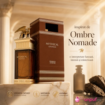 Parfum Arăbesc Mythical Gryphon French Avenue 100 ml, Apă de Parfum Unisex, Damă și Bărbat, Inspirat Ombre Nomade, Aromă Aromatic Orientală Lemnoasă cu Oud, Trandafir, Șofran, Piper, Cardamom, Bergamotă, Akigalawood, Cedru, Scorțișoară, Vanilie, Vetiver, - Img 6
