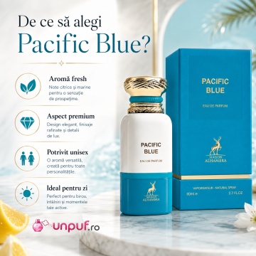 Parfum Arăbesc Pacific Blue Maison Alhambra EDP 80 ml Unisex, Inspirat Neroli Portofino, Aromă Citric Aromatică cu Bergamotă, Lămâie, Lavandă, Mandarină, Mirt, Portocală Amăruie, Rozmarin, Neroli, Floare de Portocal, Iasomie, Ambră și Ambretă - Img 8