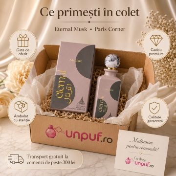Parfum Arăbesc Paris Corner Eternal Musk 85 ml, Apă de Parfum Unisex, Damă și Bărbat, Aromă Oriental Lemnoasă, Mosc Fin și Elegant - Img 4