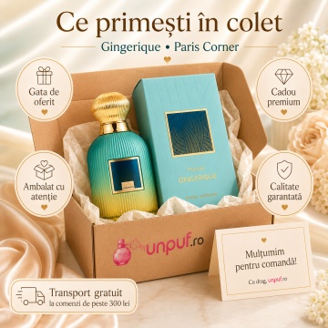 Parfum Arăbesc Paris Corner Hurriya Gingerique 100 ml, Apă de Parfum Unisex, Damă, Bărbat, Aromă Fresh Condimentată Oriental Lemnoasă, Inspirat Ingenious Ginger - Img 4