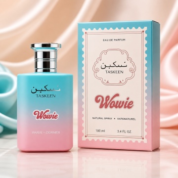 Parfum Arăbesc Paris Corner Taskeen Wowie 100 ml, Apă de Parfum Damă, Aromă Dulce Citrică și Gurmandă, Inspirat Lost In Paris Roja