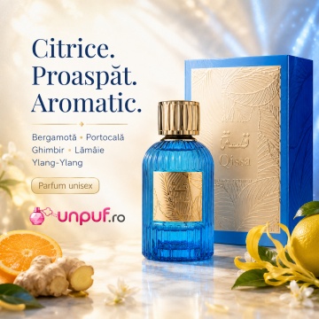 Parfum Arăbesc Qissa Blue Paris Corner 100 ml, Apă de Parfum Unisex, Damă și Bărbat, Aromă Fresh Aromatică cu Citrice, Măr Verde și Note Marine - Img 6