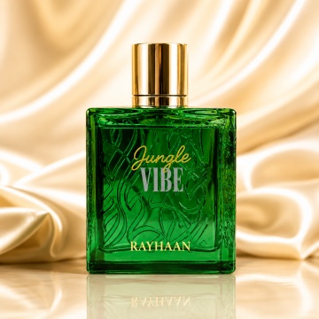 Parfum Arăbesc Rayhaan Jungle Vibe EDP 100 ml Unisex, Inspirat Santal Greenery, Aromă Aromatic Orientală Verde Fresh cu Citrice, Condimente, Note Proaspete, Flori Albe, Lavandă, Note Calde, Lemn de Cedru, Ambră și Mosc - Img 2