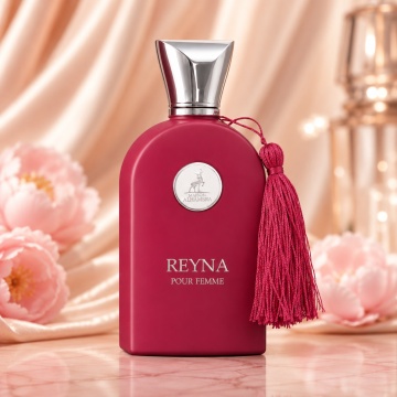 Parfum Arăbesc Reyna Pour Femme Maison Alhambra EDP 100 ml Damă, Inspirat Oriana Parfums de Marly, Aromă Floral Fructat Gurmandă cu Mandarină, Bergamotă, Grepfrut, Floare de Portocal, Zmeură, Coacăză Neagră, Frișcă, Bezea, Mosc și Ambretă - Img 2