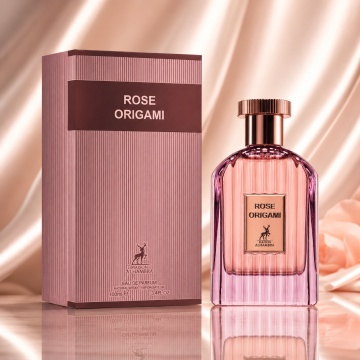 Parfum Arăbesc Rose Origami Maison Alhambra EDP 100 ml Damă, Inspirat Cafe Rose Tom Ford, Aromă Oriental Florală cu Trandafir Turcesc, Cafea, Trandafir Bulgăresc, Paciuli, Cardamom, Coriandru, Ylang Ylang, Lemn de Santal și Olibanum