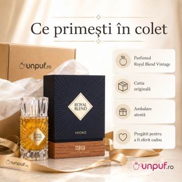 Parfum Arăbesc Unisex Royal Blend Vintage French Avenue 100 ml, Extract de Parfum, Inspirat de Sauvage Dior, Aromă Oriental Ambrată cu Citrice, Condimente, Șofran, Rășini, Flori Albe, Note Balsamice, Vanilie, Cedru, Ambră și Mosc - Img 5