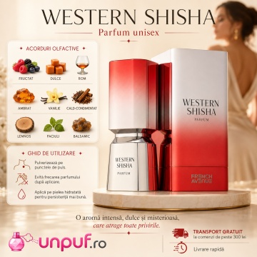 Parfum Arăbesc Unisex Western Shisha French Avenue 100 ml, Apă de Parfum, Inspirat de Smoking Hot, Aromă Dulce Fructată și Ambrată cu Acord de Rom, Vanilie, Note Cald Condimentate, Lemn, Paciuli, Balsamic și Accente Shisha - Img 9