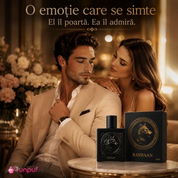 Parfum Arăbesc Wolf Rayhaan EDP 100 ml Unisex, Inspirat The Most Wanted Intense, Aromă Lemnos Aromatică cu Cardamom, Citrice, Piper, Vetiver, Lavandă, Note Uscate, Ambră, Cedru și Mosc - Img 5