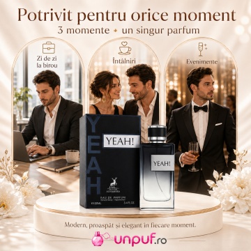 Parfum Arăbesc Yeah! Man Maison Alhambra EDP 100 ml Bărbat, Inspirat Y Yves Saint Laurent, Aromă Oriental Fougère Aromatic Fructată cu Măr, Ghimbir, Grepfrut, Bergamotă, Lavandă, Salvie, Mușcată, Tonka, Cedru, Olibanum și Paciuli - Img 5