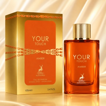 Parfum Arăbesc Your Touch Amber Maison Alhambra EDP 100 ml Bărbat, Inspirat Stronger With You Amber Giorgio Armani, Aromă Oriental Fougère cu Lavandă, Ambră, Cardamom, Rășină Benzoică, Scorțișoară, Vanilie și Nuci Caramelizate