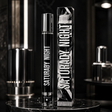 Parfum Bărbat Saturday Night 35 ml V.V. Love, Apă de Toaletă, Inspirat de 212 VIP Men Carolina Herrera, Aromă Fresh Lemnoasă cu Lime, Mentă, Ghimbir, Vodcă, Condimente, Ambră, Tonka și Note Lemnoase - Img 2