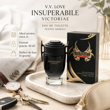 Parfum Bărbat V.V. Love Insuperabile Victoriae Eau de Parfum 30 ml, Inspirat din Invictus Victory Rabanne, Aromă Vanilată, Ambrată și Persistentă - Img 3