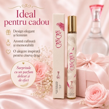 Parfum Can Can 35 ml, Apă de Parfum Damă, Aromă Fructat Florală, Format Compact, Note de Floare de Clementină, Cassis, Nectarină, Orhidee Sălbatică, Floare de Portocal, Mosc și Ambră - Img 6