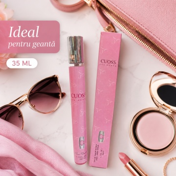 Parfum Cuoss For Women 35 ml, Apă de Parfum Damă, Aromă Fructat Florală Fresh și Feminină, Format Compact, Note de Bergamotă, Măr Verde, Mandarină, Căpșună, Piersică, Bujor, Iasomie, Mosc și Cedru - Img 4