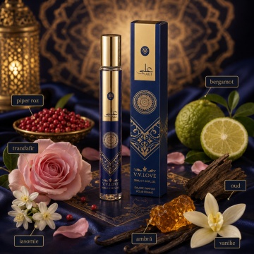 Parfum Damă Arăbesc Ali 35 ml V.V. Love, Apă de Toaletă, Inspirat de Bade'e Al Oud Amethyst Lattafa, Aromă Floral Orientală cu Piper Roz, Bergamotă, Trandafir, Iasomie, Oud, Ambră și Vanilie - Img 3