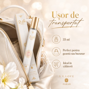 Parfum Damă Farah 35 ml V.V. Love, Apă de Toaletă, Inspirat de Honour Woman Amouage, Aromă Florală Elegantă cu Tuberoză, Iasomie, Gardenie, Ambră, Tămâie și Vetiver - Img 3