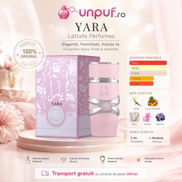 Parfum damă Lattafa Yara, Eau de Parfum 100 ml, aromă dulce florală, vanilie, fructe tropicale, orhidee, mosc, ambră și lemn de santal - Img 11