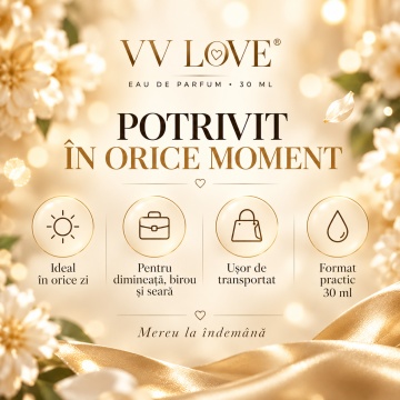 Parfum Dama VV Love Lunar Whisper, Eau de Parfum EDP, 30 ml, Oriental, Feminin, Elegant, Aroma Delicata, Persistent, Format Compact, pentru Zi si Seara - Img 5