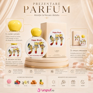 Parfum Lattafa Happy Brush 75 ml, parfum arăbesc, edp, Unisex, Damă, Bărbat - Img 3