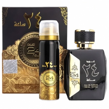 Parfum Oud 24 Hours Ard Al Zaafaran 100 ml, Apa De Parfum + 50 ml Deodorant Spray, Unisex