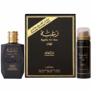 Parfum Raghba For Man Lattafa 100 ml, Apă De Parfum + 50 ml Deodorant Spray, Bărbat