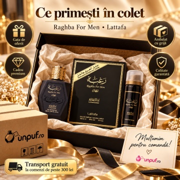 Parfum Raghba For Man Lattafa 100 ml, Apă De Parfum + 50 ml Deodorant Spray, Bărbat - Img 4
